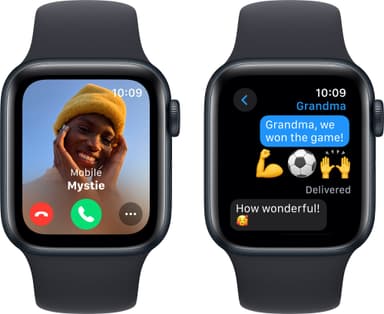 Apple Watch SE 2nd Gen 40mm GPS (Midnat Alu/Midnat sportsrem M/L)
