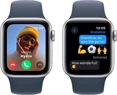 Apple Watch SE 2nd Gen 40mm GPS (Sølv Alu/Storm blå sportsrem M/L)