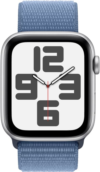 Apple Watch SE 2nd Gen 44mm LTE (Sølv Alu/Vinter blå sportsrem)