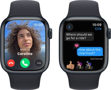 Apple Watch S9 45mm GPS+CEL (Midnight Alu/Midnight Sportsbånd) M/L