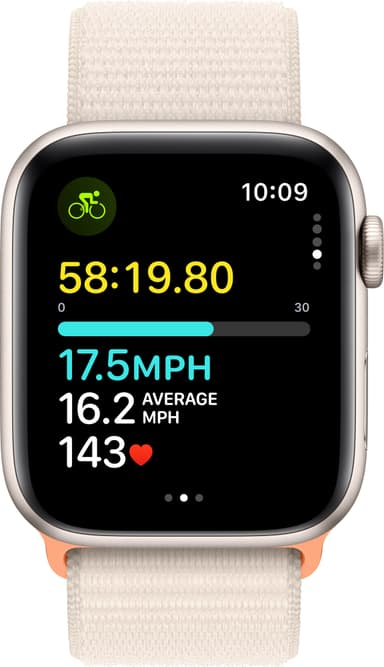 Apple Watch SE 2nd Gen 44mm LTE (Stjerneskær alu/Stjerneskær sportsrem)