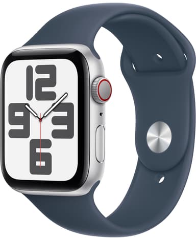 Apple Watch SE 2nd Gen 44mm LTE (Sølv Alu/Storm blå sportsrem M/L)