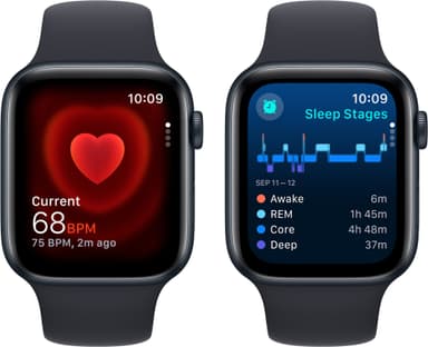 Apple Watch SE 2nd Gen 44mm GPS (Midnat Alu/Midnat sportsrem M/L)
