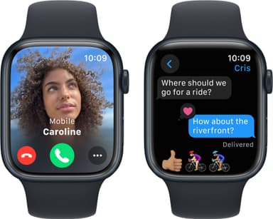 Apple Watch S9 45mm GPS (Midnight Alu/Midnight Sportsbånd) M/L