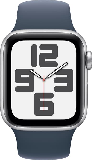 Apple Watch SE 2nd Gen 40mm GPS (Sølv Alu/Storm blå sportsrem M/L)