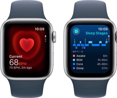 Apple Watch SE 2nd Gen 40mm GPS (Sølv Alu/Storm blå sportsrem M/L)