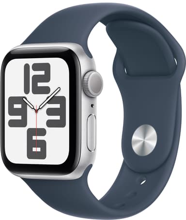 Apple Watch SE 2nd Gen 40mm GPS (Sølv Alu/Storm blå sportsrem M/L)