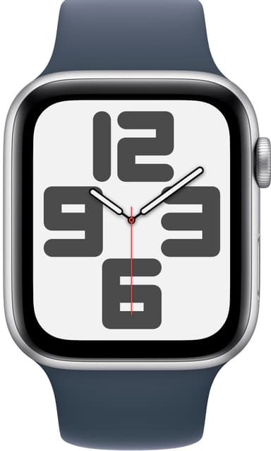 Apple Watch SE 2nd Gen 44mm LTE (Sølv Alu/Storm blå sportsrem M/L)