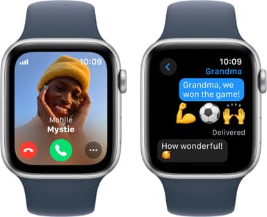 Apple Watch SE 2nd Gen 44mm LTE (Sølv Alu/Storm blå sportsrem M/L)