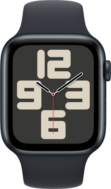 Apple Watch SE 2nd Gen 44mm GPS (Midnat Alu/Midnat sportsrem M/L)