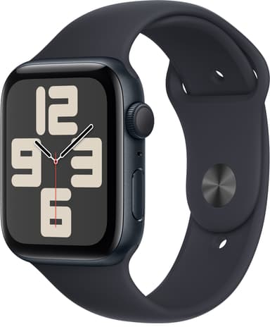 Apple Watch SE 2nd Gen 44mm GPS (Midnat Alu/Midnat sportsrem M/L)