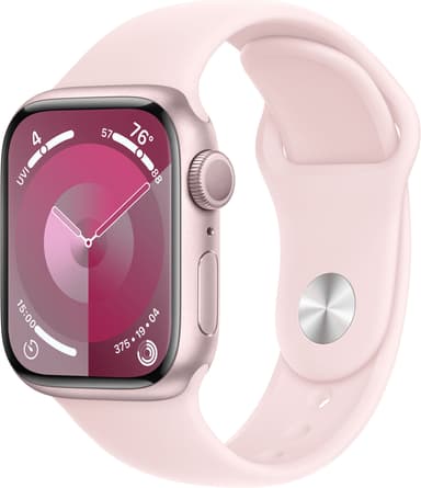 Apple Watch S9 41mm GPS (Pink Alu/Light Pink Sportsbånd) M/L