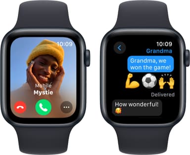 Apple Watch SE 2nd Gen 44mm GPS (Midnat Alu/Midnat sportsrem M/L)