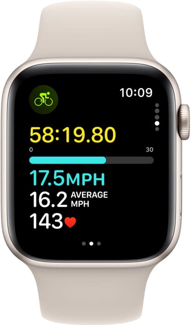 Apple Watch SE 2nd Gen 44mm GPS (Stjerneskær/Stjerneskær sportsrem S/M)
