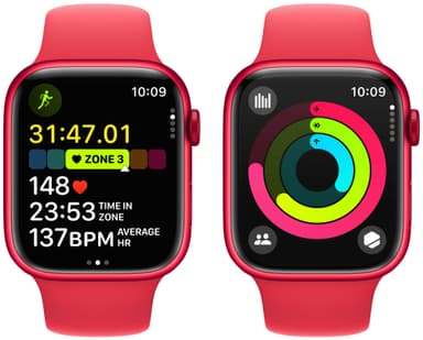 Apple Watch S9 45mm GPS (RED Alu/RED Sportsbånd) M/L