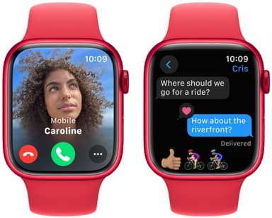 Apple Watch S9 45mm GPS (RED Alu/RED Sportsbånd) M/L
