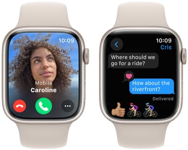 Apple Watch S9 45mm GPS (Starlight Alu/Starlight Sports-bånd) S/M