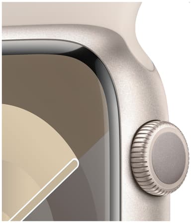 Apple Watch S9 45mm GPS (Starlight Alu/Starlight Sports-bånd) S/M