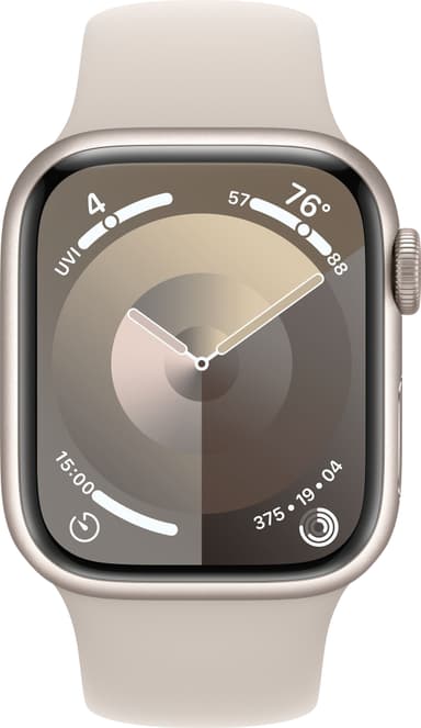 Apple Watch S9 41mm GPS (Starlight Alu/Starlight Sportsbånd) M/L