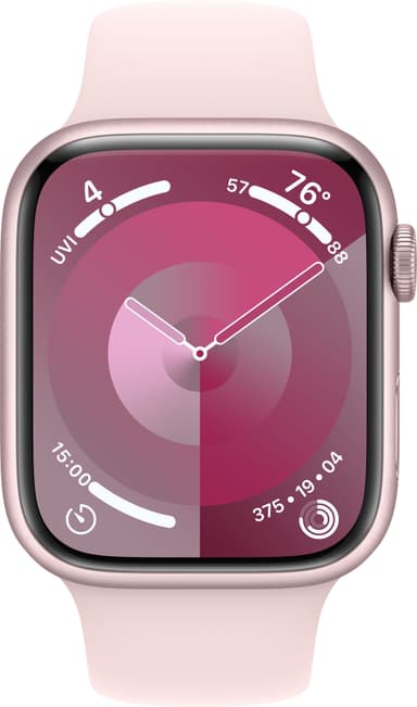 Apple Watch S9 45mm GPS (Pink Alu/Light Pink Sportsbånd) S/M