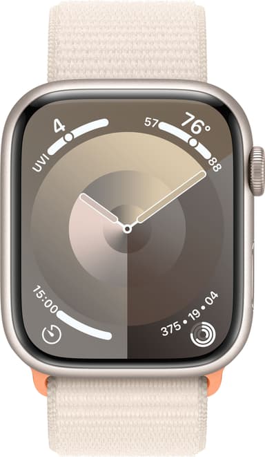 Apple Watch S9 45mm GPS+CEL (Starlight Alu/Starlight Sports-loop) S/M