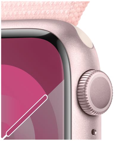 Apple Watch S9 41mm GPS (Pink Alu/Light Pink Sportsbånd) M/L