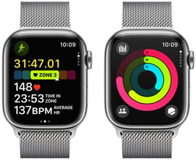 Apple Watch S9 45mm GPS+CEL (Silver Stainless/Silver Milanese)