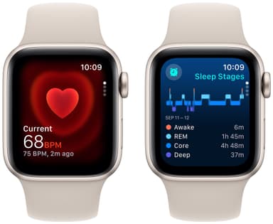 Apple Watch SE 2nd Gen 40mm GPS (Stjerneskær/Stjerneskær sportsrem S/M)