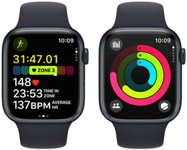 Apple Watch S9 45mm GPS (Midnight Alu/Midnight Sportsbånd) M/L
