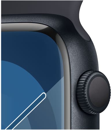 Apple Watch S9 45mm GPS (Midnight Alu/Midnight Sportsbånd) M/L