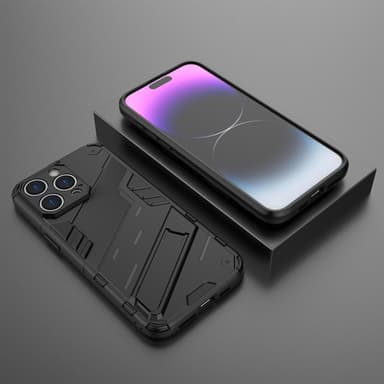 SKALO iPhone 15 Pro Max Hybrid BIBERCAS Cover - Sort