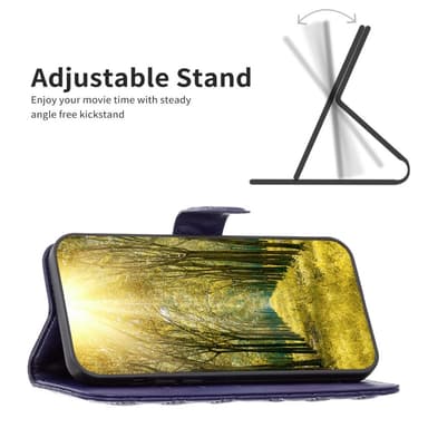 SKALO iPhone 15 Pro BINFEN COLOR Quiltet Pung - Blå