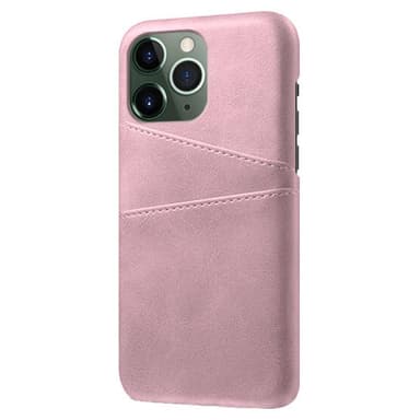 SKALO iPhone 15 Pro PU-læder Kortholder Cover - Rosa guld