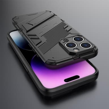 SKALO iPhone 15 Pro Max Hybrid BIBERCAS Cover - Sort
