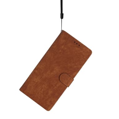 SKALO iPhone 15 Pro Max Flip Cover m. pung i PU-læder - Brun