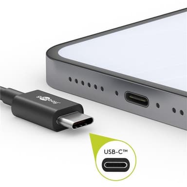 Goobay USB-C™ opladnings- og synkroniseringskabel (USB-A > USB-C™)