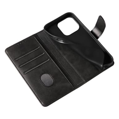 SKALO iPhone 15 Plus Premium Wallet Flip Cover - Brun