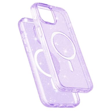 SKALO iPhone 15 Glitter Magnetic Ring TPU Cover - Lilla