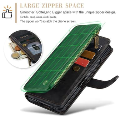CaseMe Samsung Z Fold5 CaseMe Big Wallet Pungetui - Sort