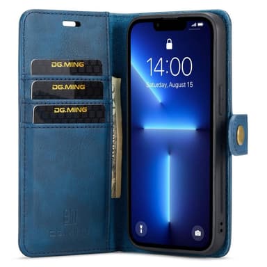 DG MING iPhone 15 Pro 2-i-1 Magnet Pungetui - Blå