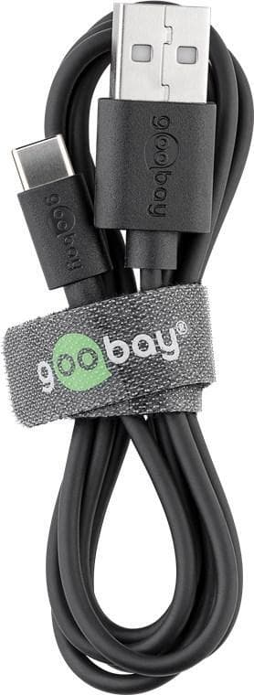 Goobay USB-C™ opladnings- og synkroniseringskabel (USB-A > USB-C™)