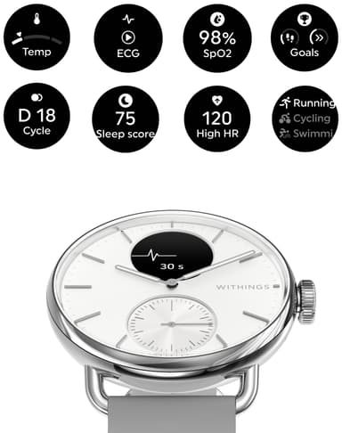 Withings ScanWatch 2 hybrid-smartwatch 38mm (hvid)