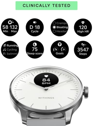 Withings ScanWatch Light hybrid-smartwatch 37mm (hvid)