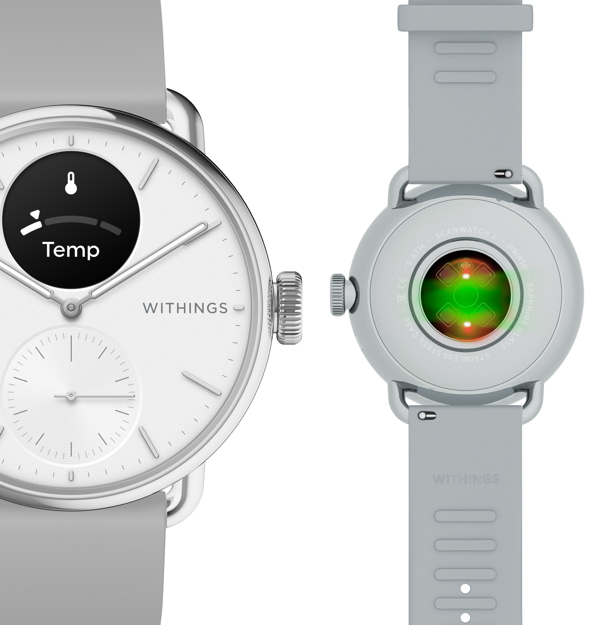 Withings ScanWatch 2 hybrid-smartwatch 38mm (hvid)