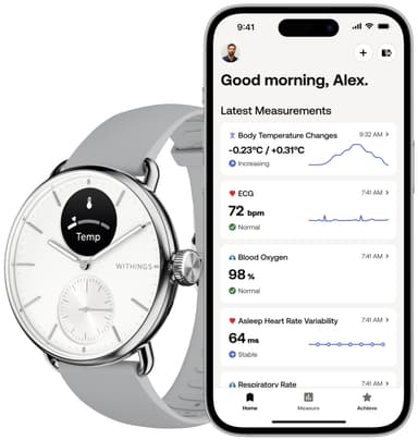 Withings ScanWatch 2 hybrid-smartwatch 38mm (hvid)