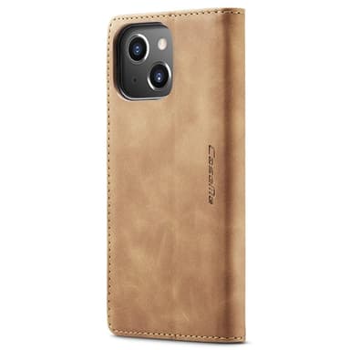 CASEME Retro tegnebog taske til iPhone 15 Plus - Brun