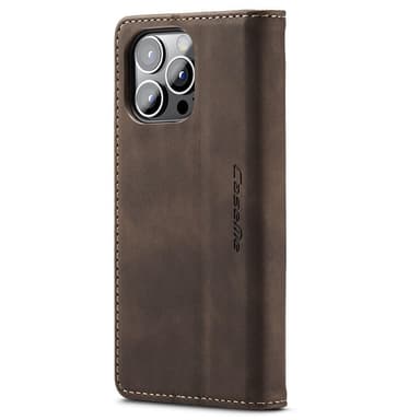 CASEME Retro tegnebog taske til iPhone 15 Pro Max - Kaffe