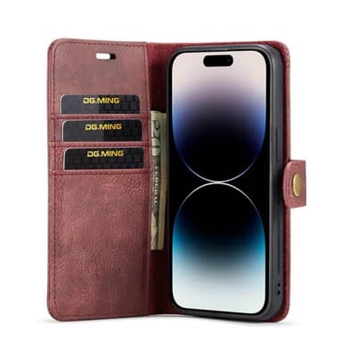 Wallet DG-Ming 2i1 Apple iPhone 15 Pro - Rød