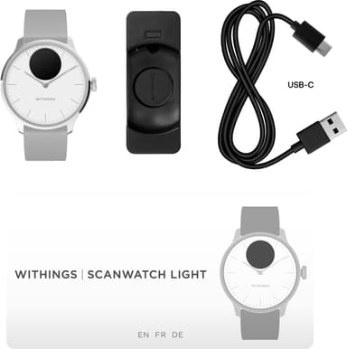 Withings ScanWatch Light hybrid-smartwatch 37mm (hvid)