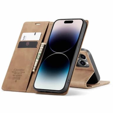 CaseMe Smart Magnet FlipCase Apple iPhone 15 Pro Max - Brun